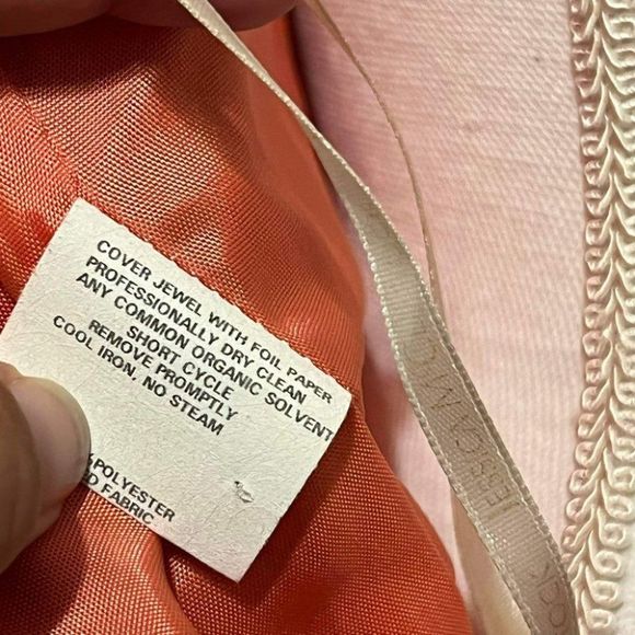 Jessica McClintock for Gunne Sax Coral Pink Halter Gown Dress Size 3/4 - Picture 10 of 14